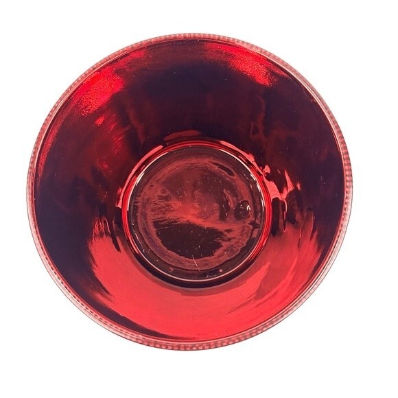 Metallic Red Decorative Centerpiece/Gift Beaded Glass Bowl - Picture 3 of 4
